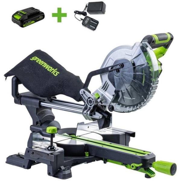 Пила торцовочная GreenWorks GD24MS216 1501707UA