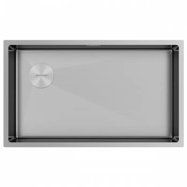 Кухонная мойка Paulmark Мойка нерж. сталь NEXT-SKEW 74-L UNI, PM887444-L-BS, брашированная нерж.сталь, 740х440мм, Paulmark