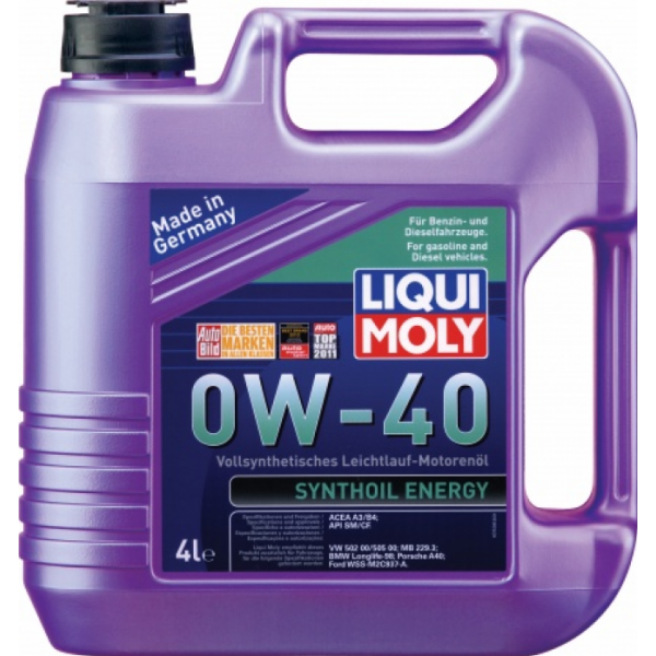 Масло моторное LIQUI MOLY Synthoil Energy 0w40 (4л) Синтетика