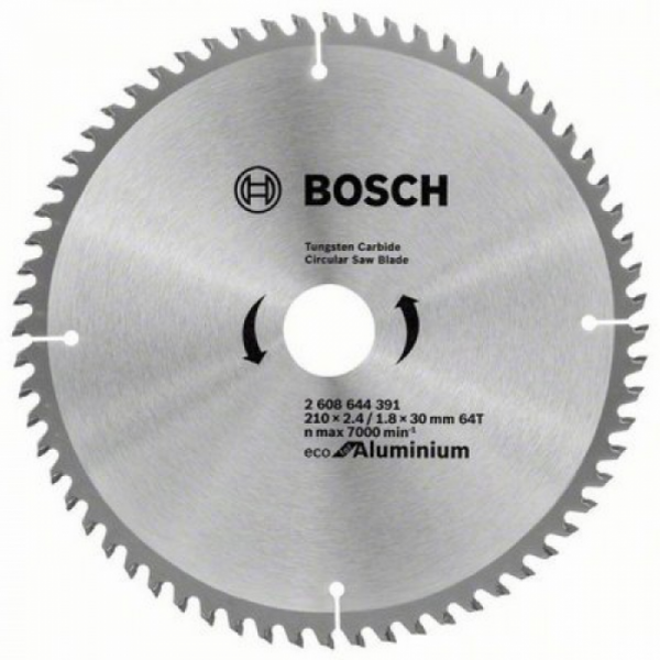 Пильный диск BOSCH Пильный диск eco alu/multi 210х30-64т BOSCH 2 608 644 391 2608644391