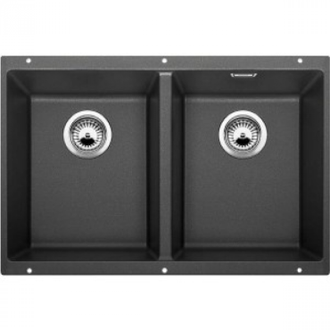 Кухонная мойка Blanco SUBLINE 350/350-U антрацит 523574 Кухонная мойка Blanco SUBLINE 350/350-U антрацит 523574