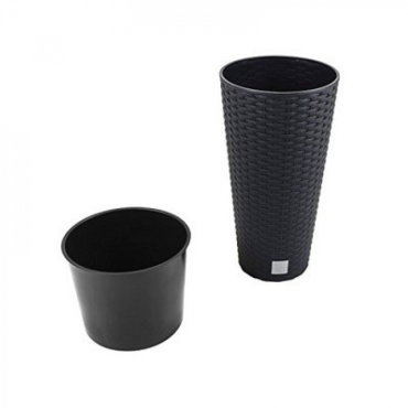 Кашпо для цветов Prosperplast RATO TUBUS DRTUS400-S433 антрацит 2 предмета 35 и 64л
