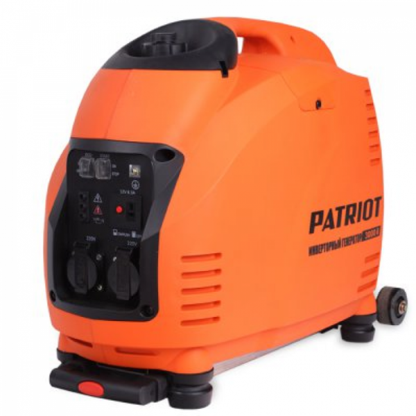 Генератор PATRIOT Генератор инверторный PATRIOT 3000il, 3,0/3,5 кВт, уровень шума 63 dB, колеса, вес 31,5 кг 474101046