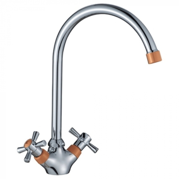Смеситель для кухни Decoroom DR46028-Orange оранжевый/хром Смеситель для кухни Decoroom DR46028-Orange оранжевый/хром