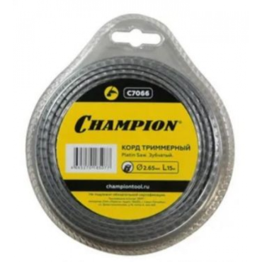 Корд триммерный Champion Platin Saw 2.65мм*15м (зубчатый) C7066