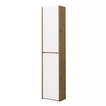 Шкаф для ванной Акватон Сканди 35 1A255003SDZ90 белый глянцевый/дуб рустикальный левый