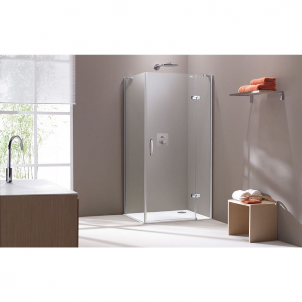 Боковая стенка HUEPPE AURA 400604.092.321 900х1900 глянцевый хром/стекло прозрачное 400604092321