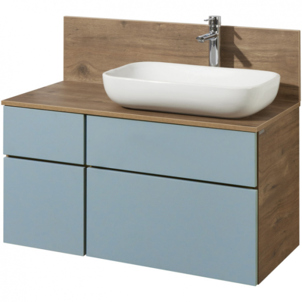 Тумба с раковиной + столешница AQUATON 1A2569K2MIX30 Мишель 100 дуб рустикальный/ 1AX169WBXX000 Раковина Инфинити/ 1A256703MIDR0 ЛВДСП