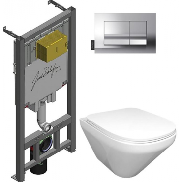 Унитаз c инсталляцией Jacob Delafon Modern Life E21773RU-00 сиденье микролифт, клавиша хром (E29025+E20858-CP+E77168+E77725) Унитаз c инсталляцией Jacob Delafon Modern Life E21773RU-00 сиденье микролифт, клавиша хром (E29025+E20858-CP+E77168+E77725)