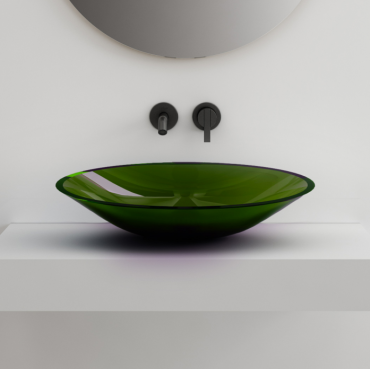 Раковина накладная прозрачная Abber Kristall AT2812Emerald зеленая Раковина накладная прозрачная Abber Kristall AT2812Emerald зеленая