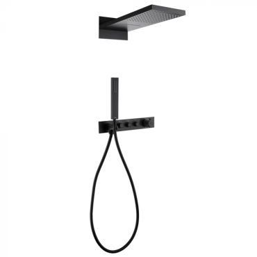 Душевая система Abber Rund AF8752B черный матовый