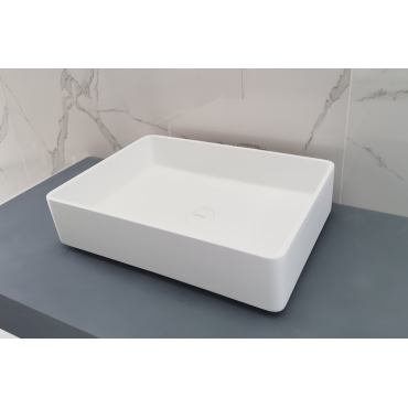 Раковина накладная Abber Stein AS2634 белая матовая Раковина накладная Abber Stein AS2634 белая матовая