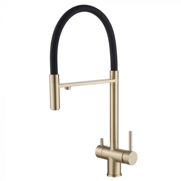 Смеситель для кухни Abber Wasser Kreis AF81141G золото матовое