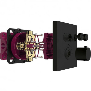 Встраиваемый термостат AQUAME AQM8801MB черный матовый