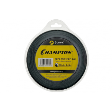 Корд триммерный Champion Ellipse Twist 2,4мм*50м (витой эллипс) C7101