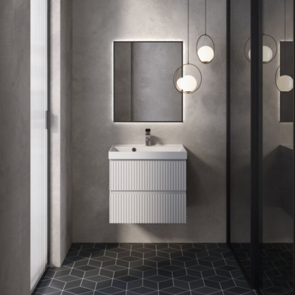 Тумба под раковину AQUAME S1 AQM900160WH белый глянец