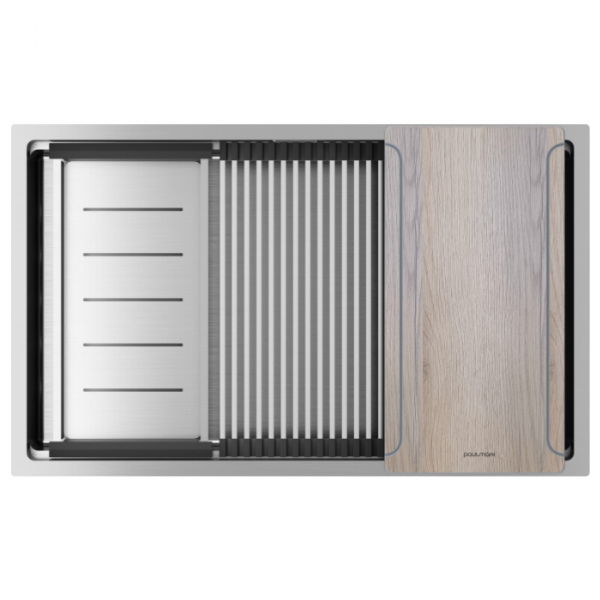 Мойка Paulmark NEXT-MULTI SINK 74 UNI PM787445-BS брашированная сталь