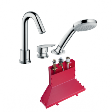 Смеситель для ванны Hansgrohe Logis 71310000S (71310000+13437180) хром