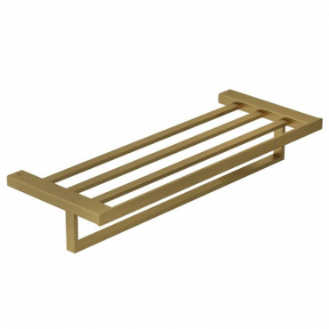 Держатель полотенца с полкой Kludi VELA C 31989N0 золото брашированное Держатель полотенца с полкой Kludi VELA C 31989N0 золото брашированное