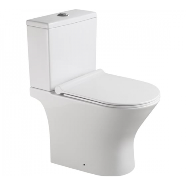 Унитаз напольный Stella Polar Ронда KN2224000 SP-00001877 с сиденьем, белый