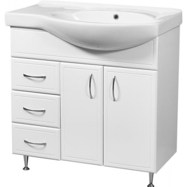 Тумба под раковину Stella Polar Концепт 80 левая SP-00000129 белый