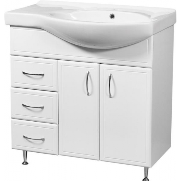 Тумба под раковину Stella Polar Концепт 80 левая SP-00000129 белый