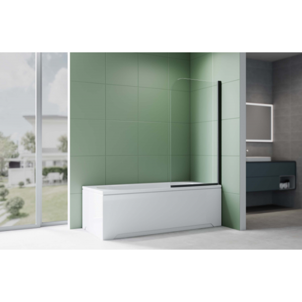 Шторка на ванну AQUATEK AQ.BSRC.080.1BL 800х1500 черный/стекло прозрачное