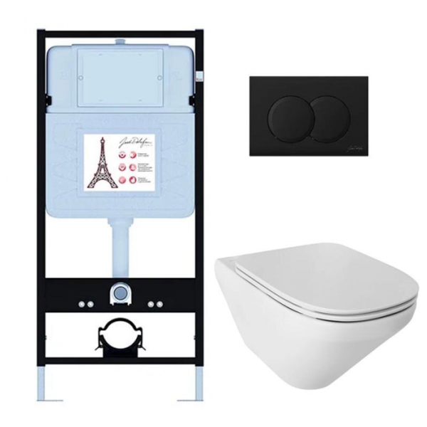 Унитаз c инсталляцией и клавишей смыва Jacob Delafon Modern Life E21775RU-BL (E36495-NF+E36496-BL+E77725+E77168)