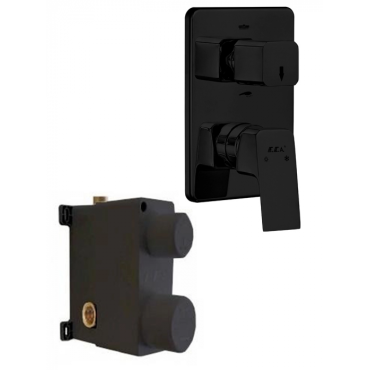 Смеситель для ванны со скрытой частью E.C.A. Tiera 102167205C1EX-KDE+102166201 черный матовый
