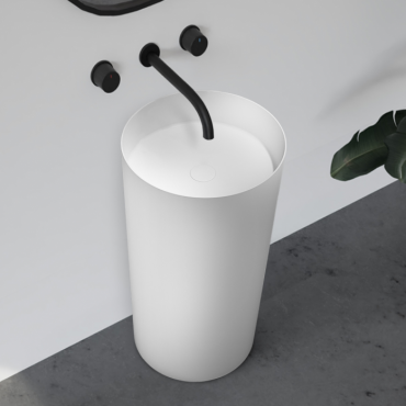 Раковина отдельностоящая Abber Stein AS2506 белая матовая