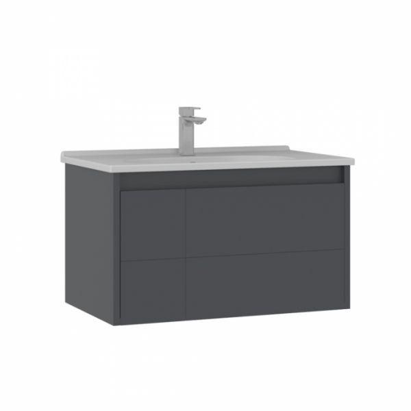 Тумба с раковиной ORKA Likya 80 антрацит матовый 5002491