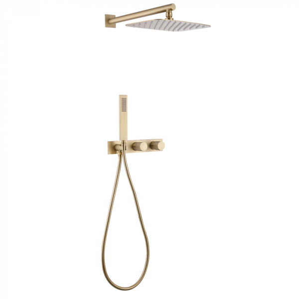 Душевая система Abber Rund AF8718G золото матовое