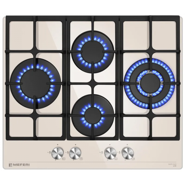 Газовая варочная панель Meferi MGH604BG GLASS ULTRA