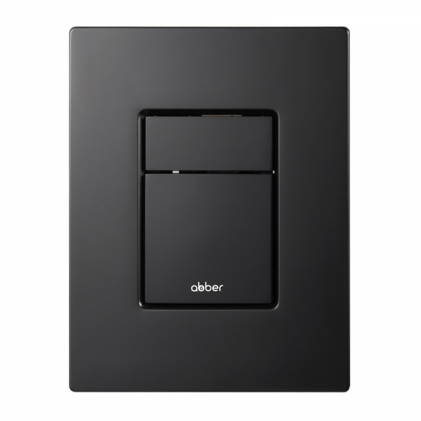 Кнопка смыва пневматическая Abber AC0123MB черный матовый