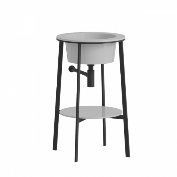 Консоль с керамической раковиной Abber Bequem AC2130 белый