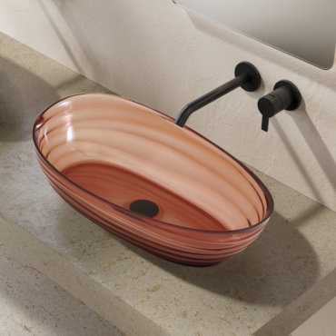 Раковина накладная прозрачная Abber Kristall AT2813Opal коричневая Раковина накладная прозрачная Abber Kristall AT2813Opal коричневая