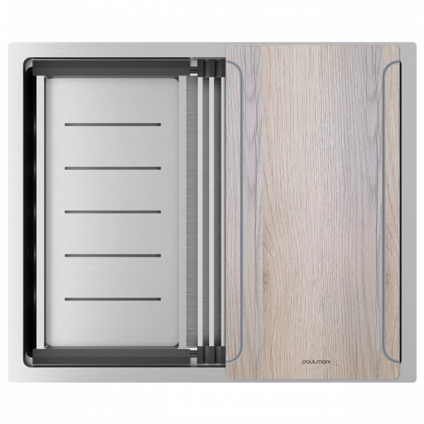 Кухонная мойка Paulmark Мойка нерж. сталь NEXT-MULTI SINK 54-L UNI, PM785445-L-BS, брашированная сталь, 540х450мм, Paulmark