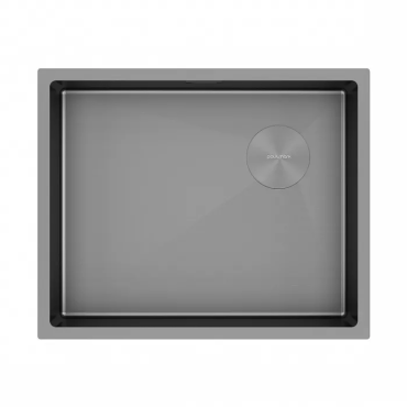 Кухонная мойка Paulmark Мойка нерж. сталь NEXT-SKEW 54 UNI, PM885444-GM-M, матовая вороненая сталь, 540х440мм, Paulmark