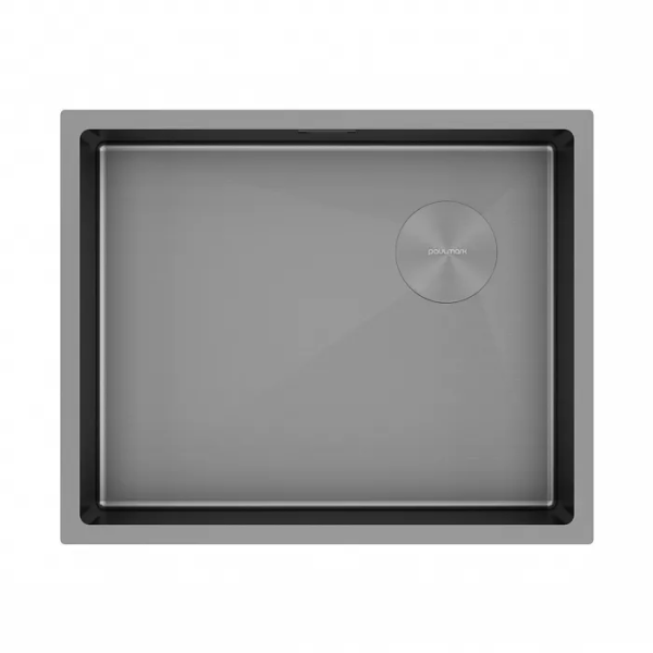 Кухонная мойка Paulmark Мойка нерж. сталь NEXT-SKEW 54 UNI, PM885444-GM-M, матовая вороненая сталь, 540х440мм, Paulmark