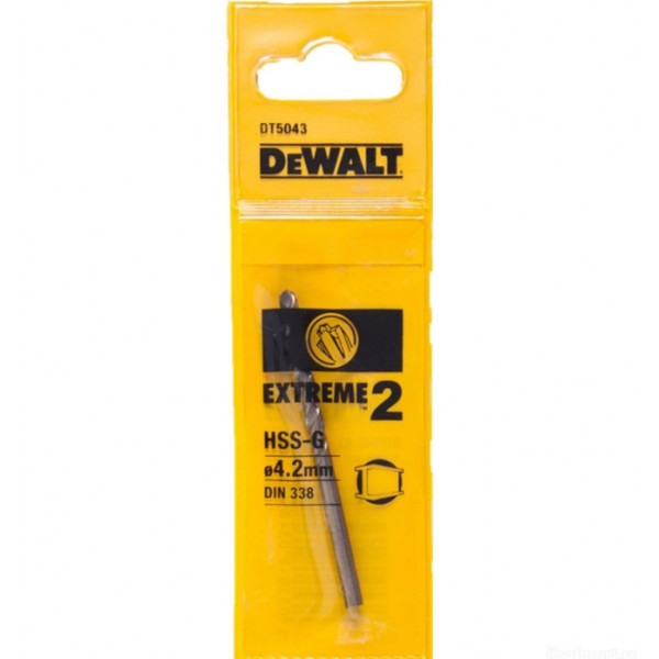 Сверло для металла DeWalt Extreme2 4.2х43х75мм DT 5043