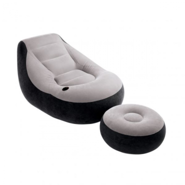 Кресло надувное Intex Comfy Ultra Lounge с пуфиком 68564NP