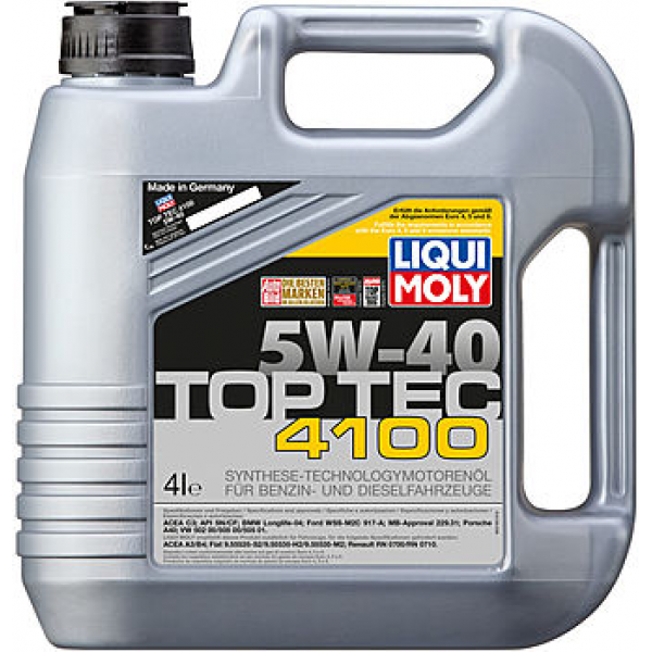 Масло моторное LIQUI MOLY Top Tec 4100 5w40 4л 7547