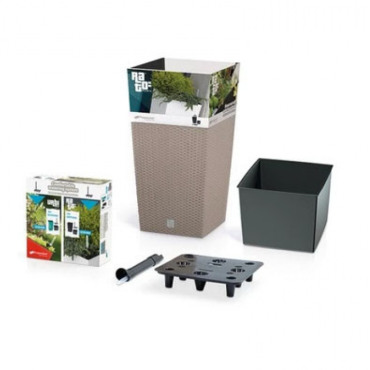 Кашпо для цветов Prosperplast RATO SQUARE DRTS400-7529U мокко 2 предмета 37 и 91,5л