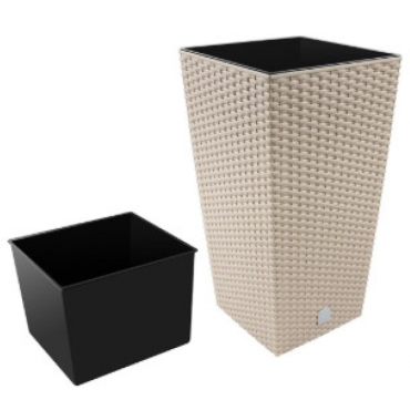 Кашпо для цветов Prosperplast RATO SQUARE DRTS300-7529U мокко 2 предмета 14 и 35л