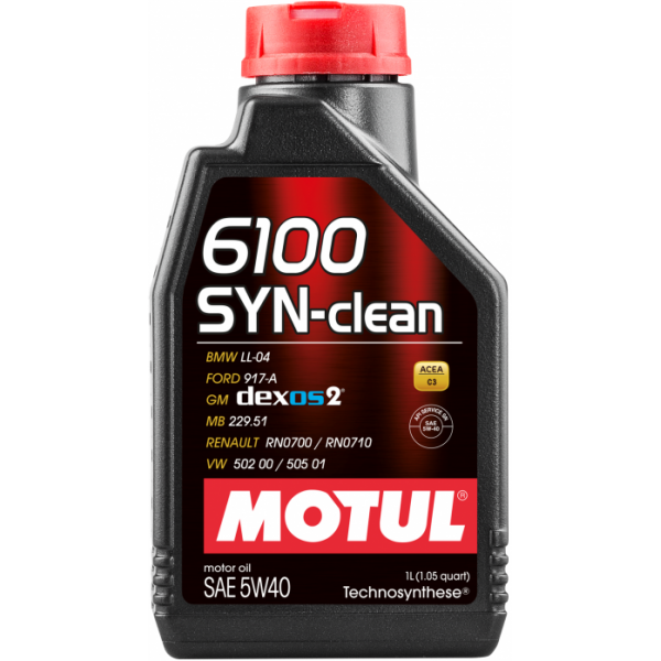 Масло моторное MOTUL 6100 SYN-CLEAN 5W40 1 л 107941/111691