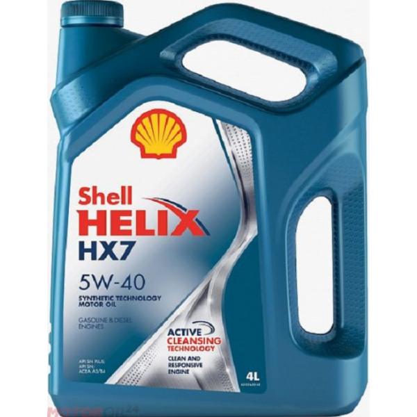 Масло моторное полусинтетическое SHELL Helix HX7 SN+ 5W40 4 л 550051497