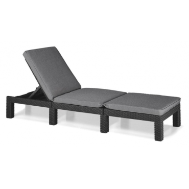 Шезлонг Keter Daytona Delux графит - прохладный серый 17211632 Шезлонг Keter Daytona Delux графит - прохладный серый 17211632