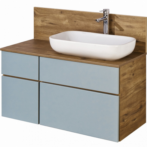 Тумба с раковиной + столешница AQUATON 1A2569K0MIX30 Мишель 100 дуб рустикальный/ 1AX169WBXX000 Раковина Инфинити/ 1A253303MIX40 керамогранит