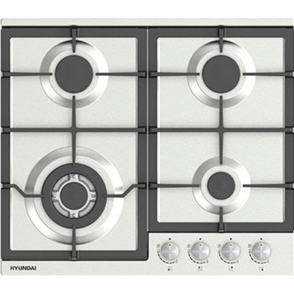 Газовая варочная поверхность Hyundai HHG 6436 IX нержавеющая сталь