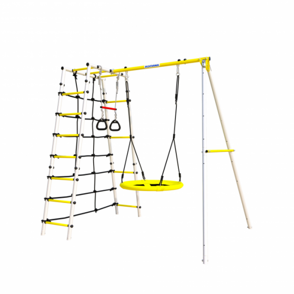Дачный комплекс Romana D1 + гнездо качели 103.31.06 белый/желтый